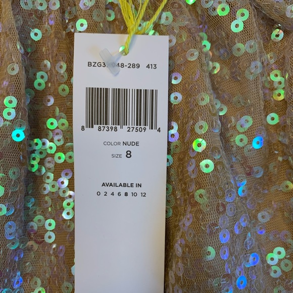 BCBGeneration sequined mini skirt, Nude - Picture 3 of 3